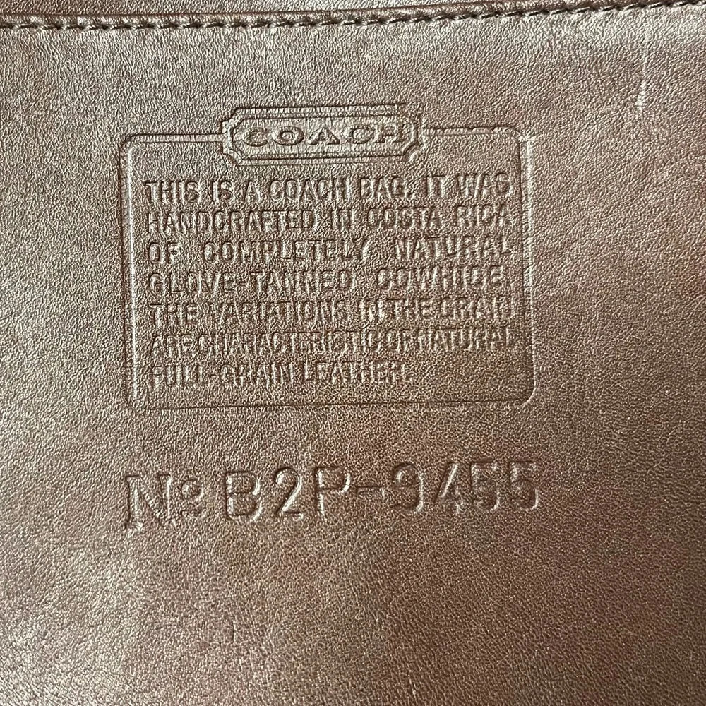 COACH VINTAGE BASIC BAG, MAHOGANY No. 9455 - Picture 10 of 10
